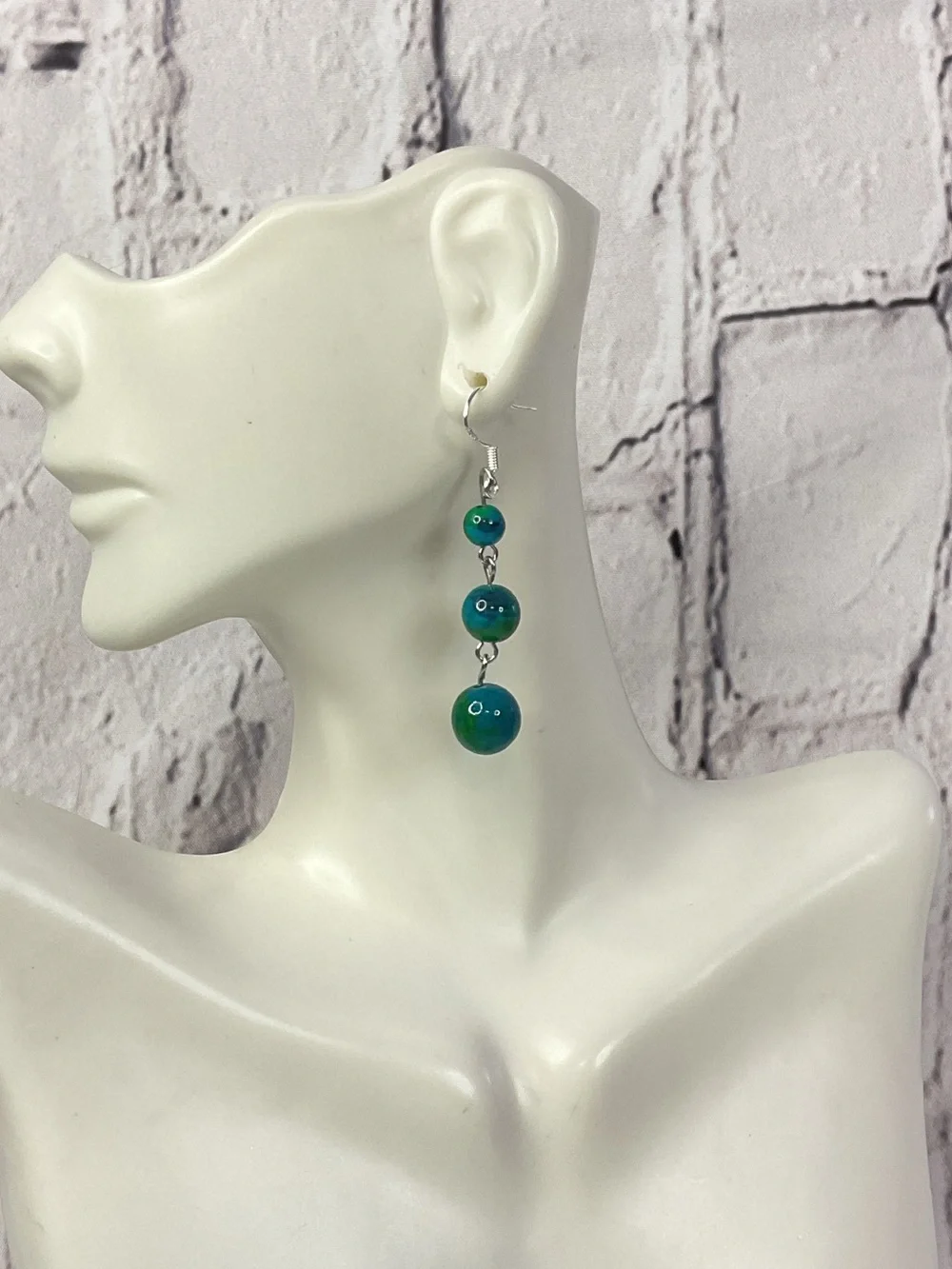 🌟🌟 925 Sterling Silver Malachite Stone Earrings